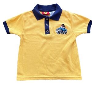 Vintage Y2K Disney Mickey Mouse Polo 4T Off Road Jeep-Like Metal Logo Buttons